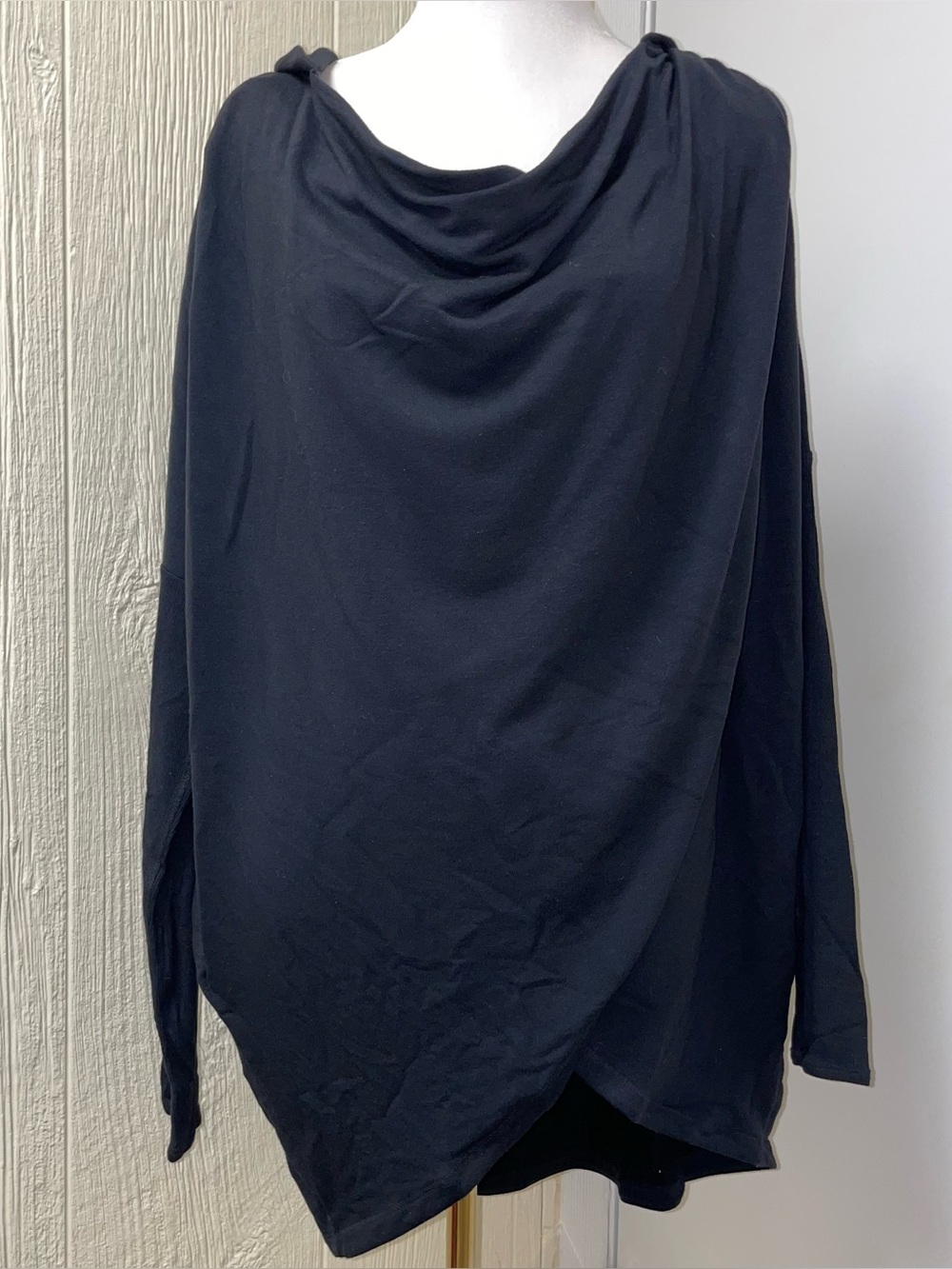 Athleta! Purana Women’s Hooded Sweater Wrap Sweatshirt with Cowl Neck! Size L